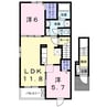 パラディヴェール 2LDKの間取り