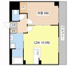 エヌハイム 1LDKの間取り