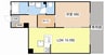 クレアモントハイツ 1LDKの間取り