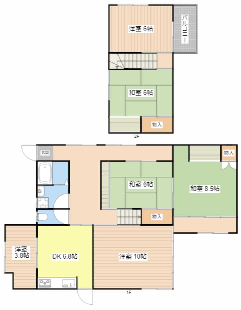 間取図 下二俣町貸家