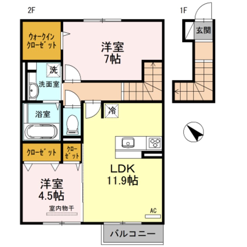 間取図 コンフォルタ　A棟