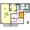 夢咲きの里　Ａ 1LDKの間取り
