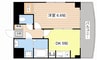 シャインローヤル 1DKの間取り