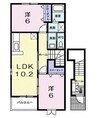 ポート　リジェールⅡ 2LDKの間取り