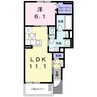 インフィニティ 1LDKの間取り