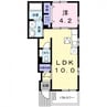 ブローテ 1LDKの間取り
