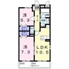 キャッスル　ハイム 2LDKの間取り