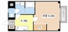 紺杢舘 1Kの間取り