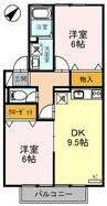 ピアーチェ イマイ 2DKの間取り