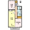 フローラ 2LDKの間取り