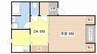 esハイツ弐番館 1DKの間取り
