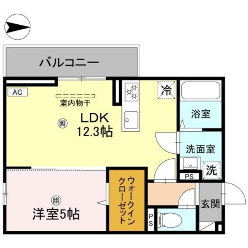 間取図 D-ROOM山上