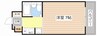 レジデンス八日市 1Kの間取り