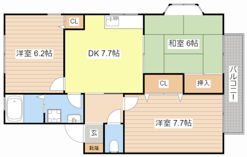 間取図 ユーハウス椎原