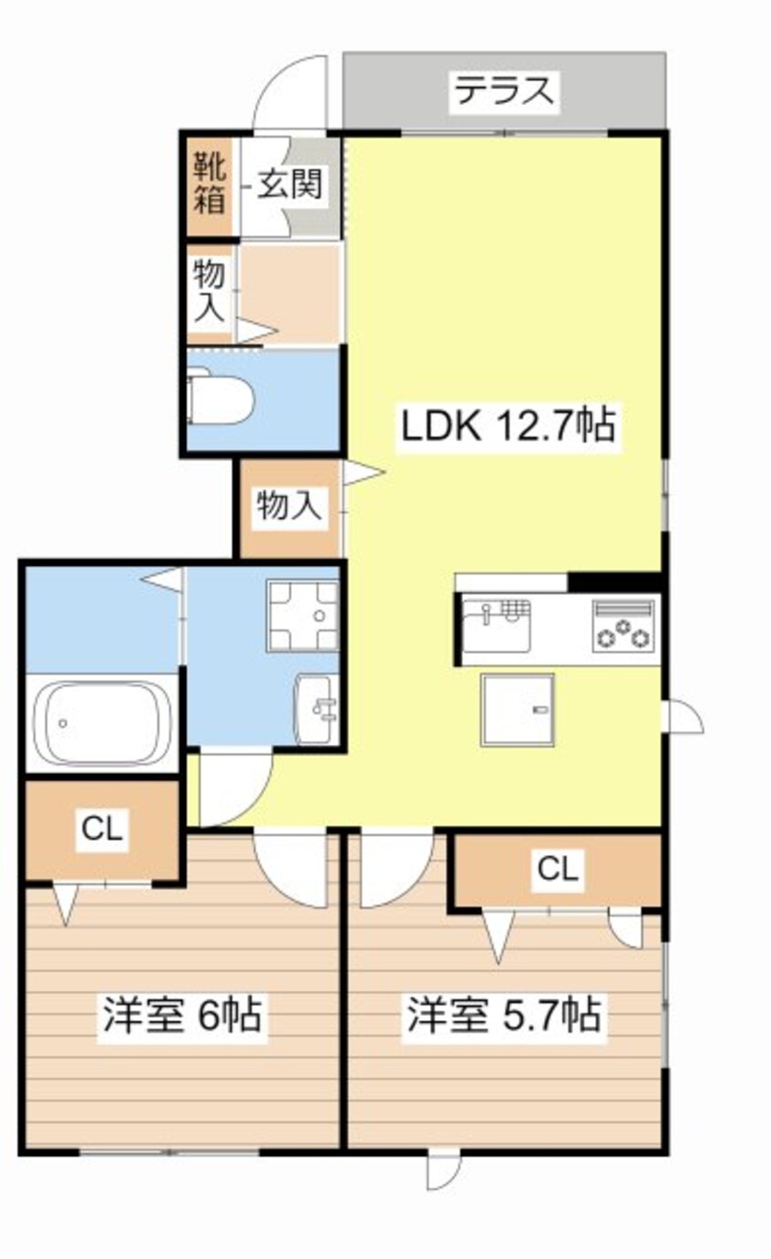 間取図 シャルム　ドミール