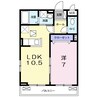 ハーモニー 1LDKの間取り