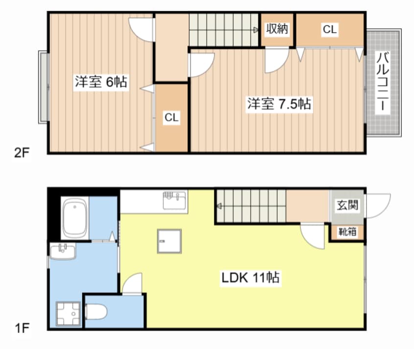 間取図 Ｂｒａｎｃｈｅ　Ｂｏｎｈｅｕｒ　B