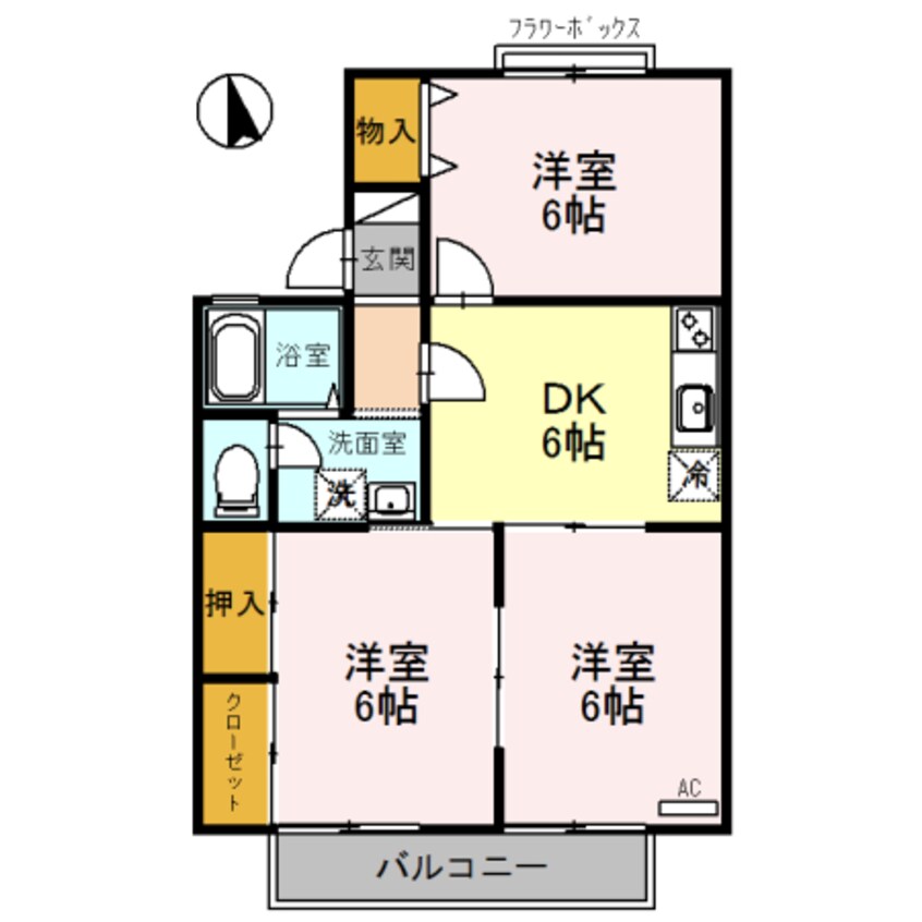 間取図 アグリンビレッジ　C棟