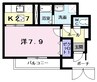 アン　ソレイエ　Ⅱ 1Kの間取り
