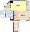 メゾンエイコー南川瀬Ⅰ 1DKの間取り