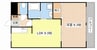 エトワール 1LDKの間取り