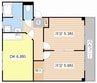 ヴィラⅠ 2DKの間取り