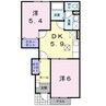 サニーヴィラ壱番館 2DKの間取り