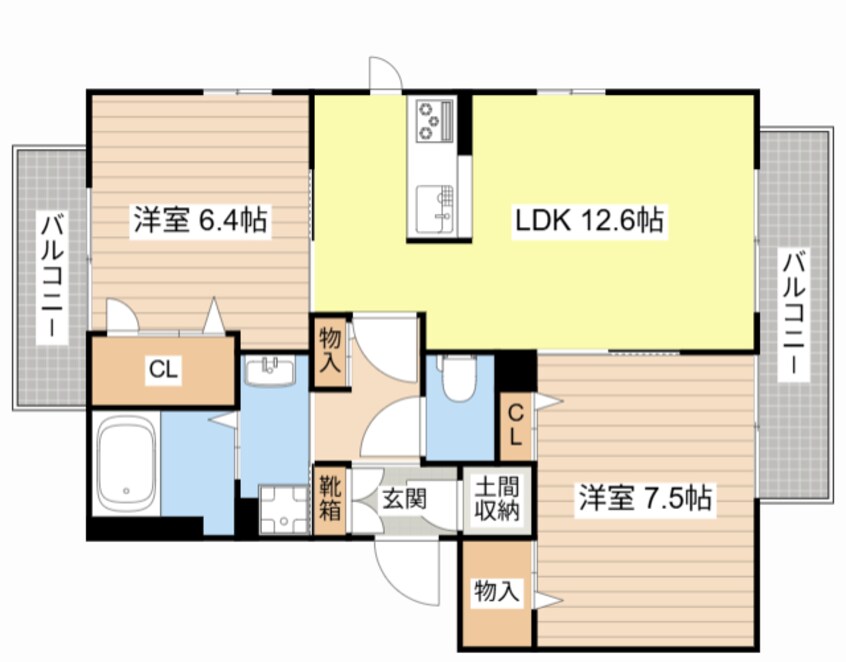 間取図 アンティーク　Ｒ