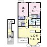 グランデ・ピーノ 2LDKの間取り