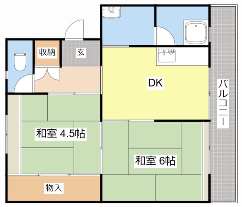 間取図 ビレッジハウス外町1号棟