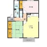 コーポはおりや　Ａ棟 2LDKの間取り