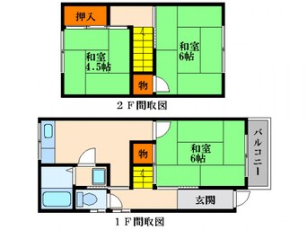 間取図 北新東町貸家