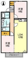 フローラ 2LDKの間取り