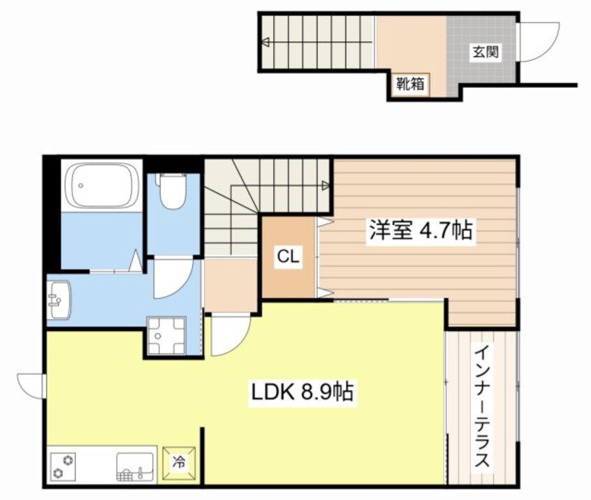 間取図 仮称）守山市播磨田町新築アパート