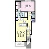 エバーエポック 1LDKの間取り
