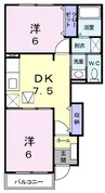 アネックスⅠ 2DKの間取り