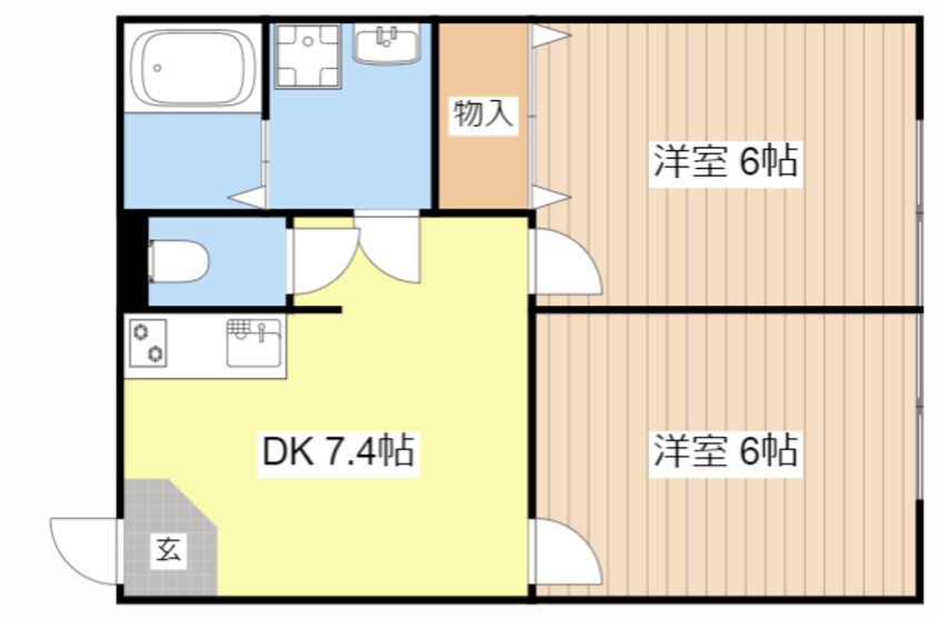 間取図 クレストコートNAGATA