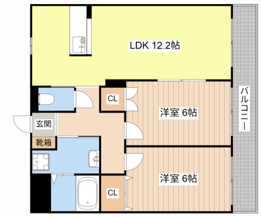 間取図 ノーブルコート長浜