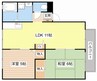 アン・ボヌール 2LDKの間取り