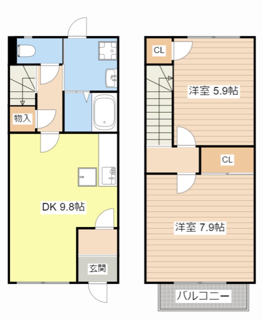 間取図 クレストビレッジⅡ