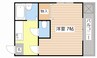 佃コーポⅡ 1Kの間取り