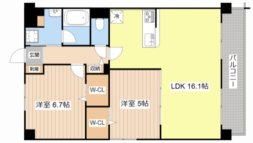 間取図 コンフォート上笠