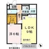 セジュール南堅田 1LDKの間取り