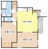 グランデサウタール 2DKの間取り