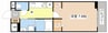 ベルフォレ大津京 1Kの間取り