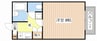 ハイツ城町 1Kの間取り