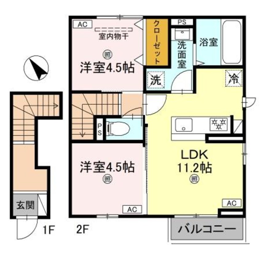 間取図 claria萩（クラリア）