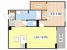 シャーメゾンノールビラージュ 1LDKの間取り