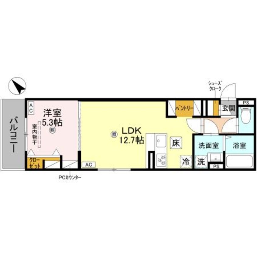 間取図 D-ROOM平井B棟