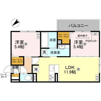 間取図 D-ROOM平井C棟